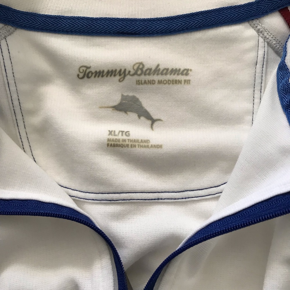 Men's Tommy Bahama Island Modern Fit Short Sleeve Quarter Zip Shirt - XL - Picture 2 of 5